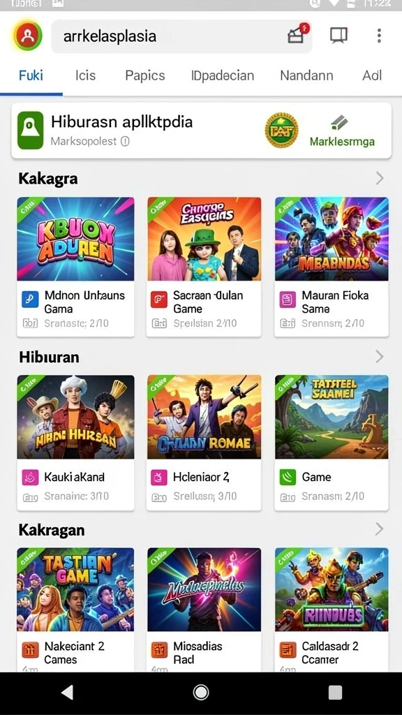 rajawali55 - Screenshot menunjukkan antarmuka yang menarik.